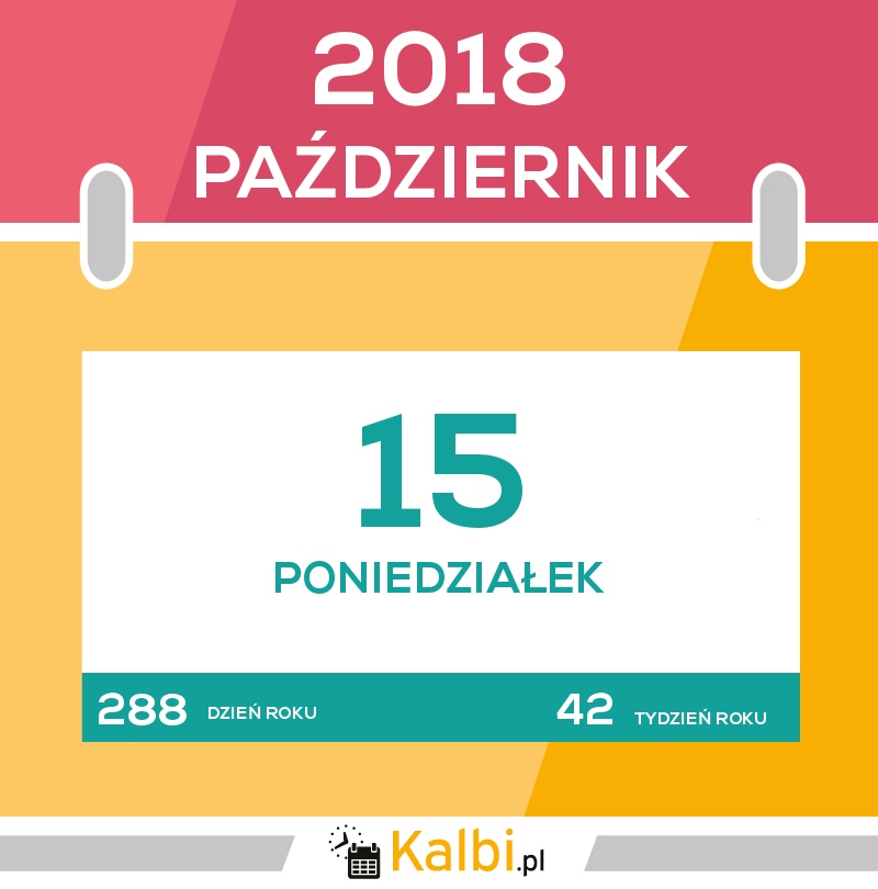 Znalezione obrazy dla zapytania 15.X.2018 PoniedziaÅ‚ek